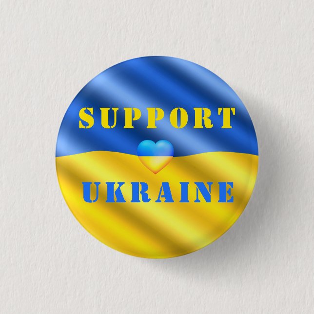 Ukraine - Unterstützung der Freiheit - Frieden - u Button (Vorderseite)
