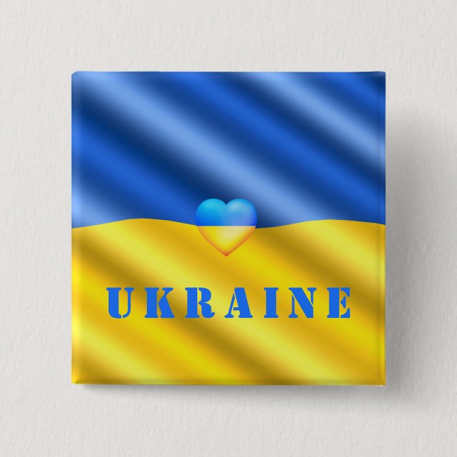 Ukraine - Unterstützung der Friedensfreiheit - ukr Button (Vorderseite)