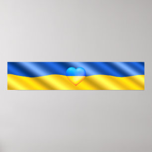 Ukraine - Unterstützung - Frieden - ukrainische Fl Poster