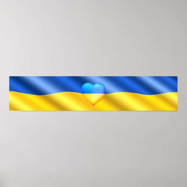 Ukraine - Unterstützung - Frieden - ukrainische Fl Poster (Vorne)