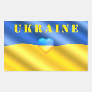 Ukraine - Unterstützung - Friedensfreiheit - ukrai Rechteckiger Aufkleber