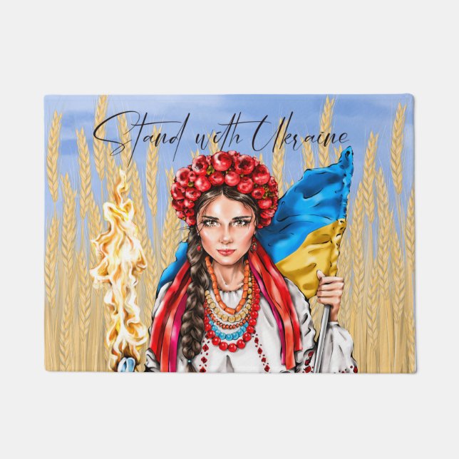 Ukraine Unterstützung für Drawstring Bag Notebook Fußmatte (Vorderseite)