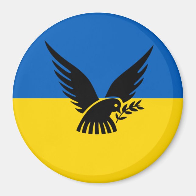 Ukraine Unterstützung .Ich stehe mit der Ukraine!! Magnet (Vorne)