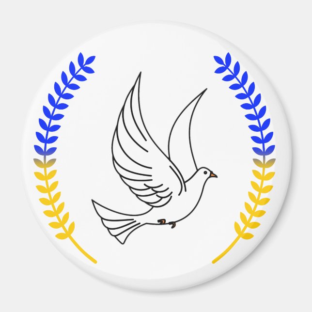 Ukraine Unterstützung .Ich stehe mit der Ukraine!! Magnet (Vorne)