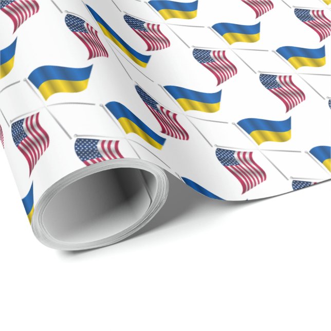 UKRAINE USA GESCHENKPAPIER (Rolleneckpunkt)