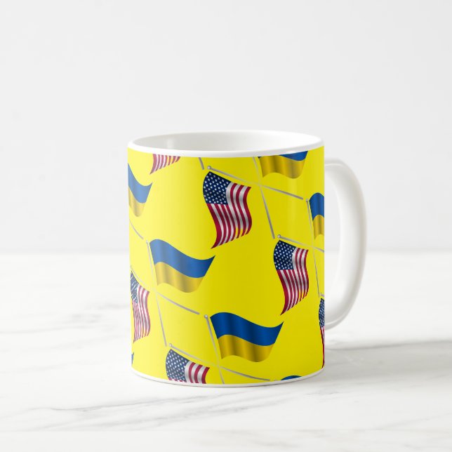 UKRAINE USA KAFFEETASSE (VorderseiteRechts)