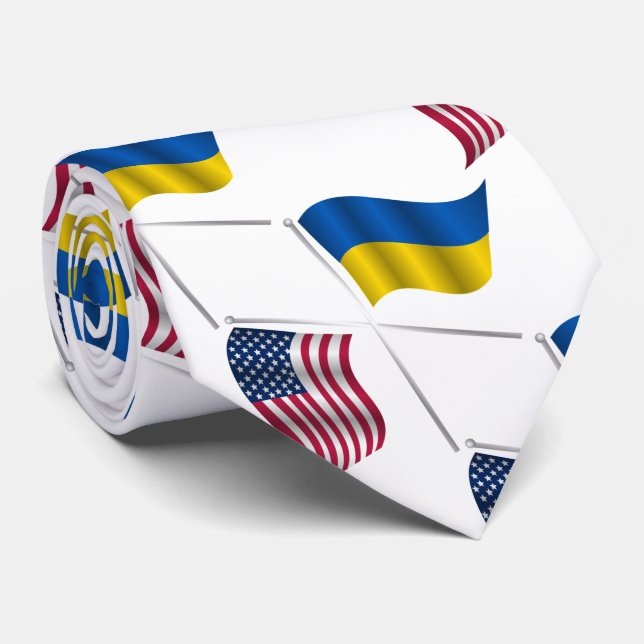 UKRAINE USA KRAWATTE (Gerollt)