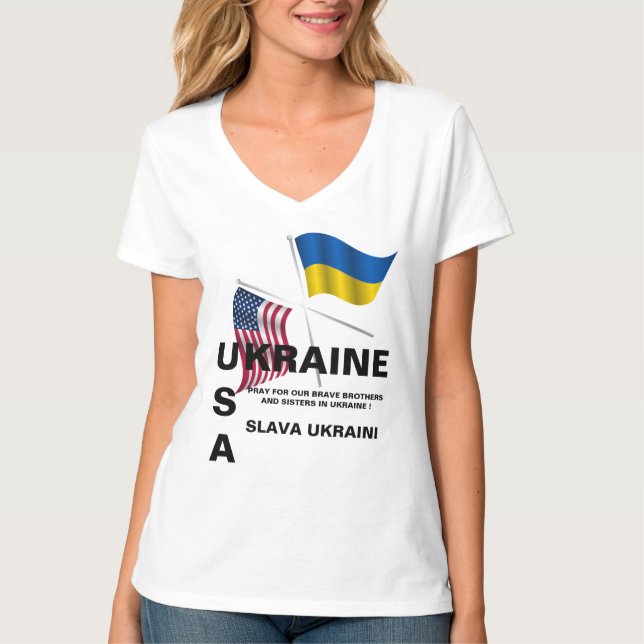 UKRAINE USA T - SHIRT (Vorderseite)