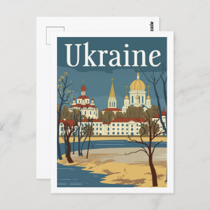 Ukraine Vintager berühmter Reiseort Postkarte