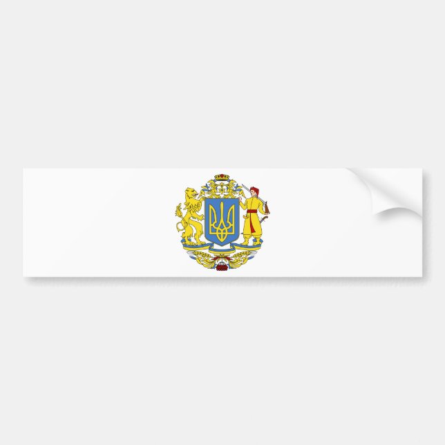 Ukraine-Wappen Autoaufkleber (Vorne)