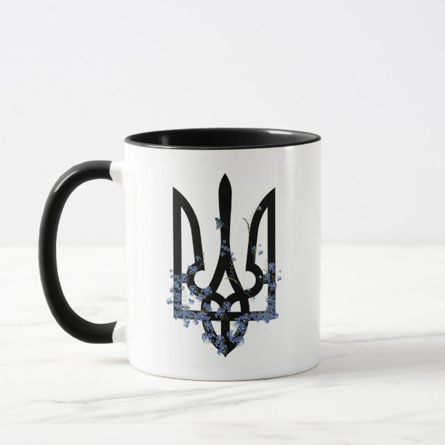 Ukraine. Wappen. Dreizack. Truzyb.  Tasse (Links)