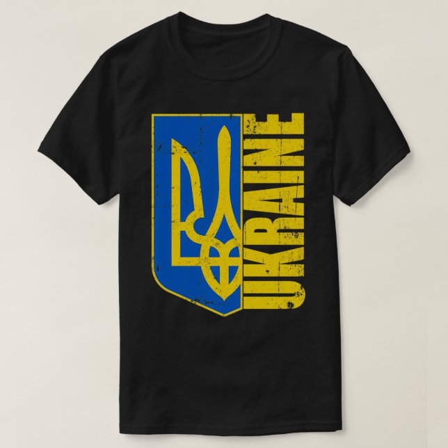Ukraine Wappen Flag Pullover (Design vorne)