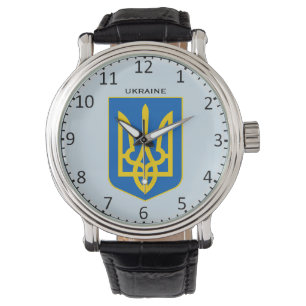Ukraine-Wappen-Gewohnheits-Armbanduhr Armbanduhr