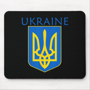 Ukraine Wappen S Ukrainischer Stolz T-Shirt  Mousepad