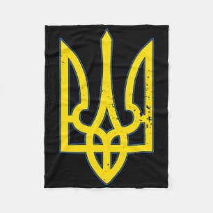 Ukraine-Wappen-Shirt Unterstützen Sie die Ukraine  Fleecedecke