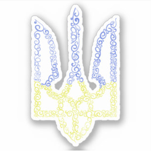 Ukraine-Wappen-Trident-Trendsub-Spiralmuster Aufkleber