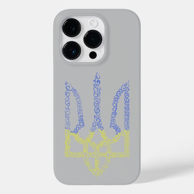 Ukraine-Wappen-Trident-Trendsub-Spiralmuster Case-Mate iPhone Hülle (Rückseite)
