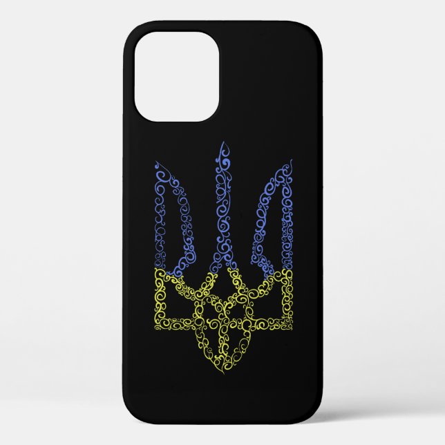Ukraine-Wappen-Trident-Trendsub-Spiralmuster Case-Mate iPhone Hülle (Rückseite)