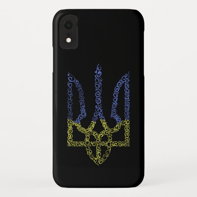 Ukraine-Wappen-Trident-Trendsub-Spiralmuster Case-Mate iPhone Hülle (Rückseite)