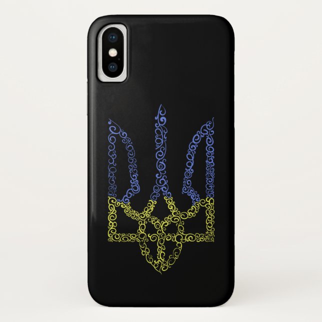 Ukraine-Wappen-Trident-Trendsub-Spiralmuster Case-Mate iPhone Hülle (Rückseite)