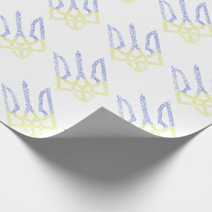 Ukraine-Wappen-Trident-Trendsub-Spiralmuster Geschenkpapier