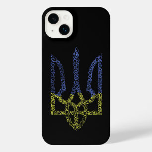 Ukraine-Wappen-Trident-Trendsub-Spiralmuster iPhone 14 Plus Hülle