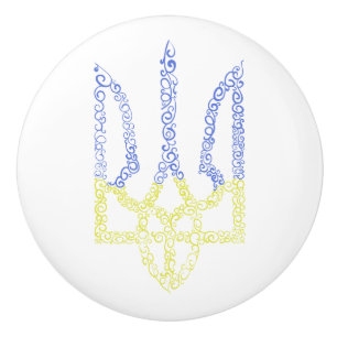 Ukraine-Wappen-Trident-Trendsub-Spiralmuster Keramikknauf