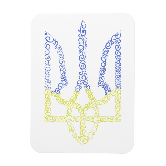 Ukraine-Wappen-Trident-Trendsub-Spiralmuster Magnet (Vertikal)