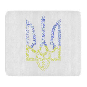 Ukraine-Wappen-Trident-Trendsub-Spiralmuster Schneidebrett