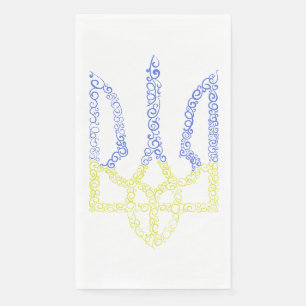 Ukraine-Wappen-Trident-Trendsub-Spiralmuster Serviette
