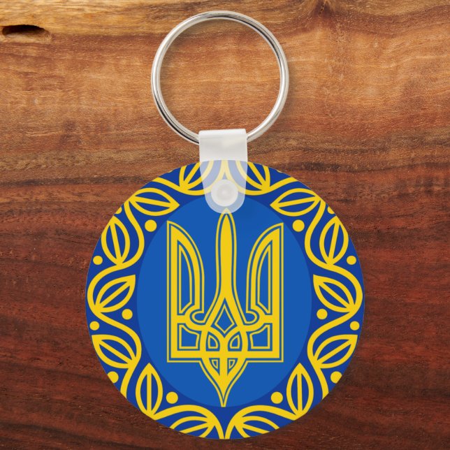 Ukraine, Wappen, Tryzub Ukraine Schlüsselanhänger (Vorderseite)