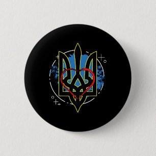 Ukraine Wappen Ukraine Kosaken Ukrainisch  Button