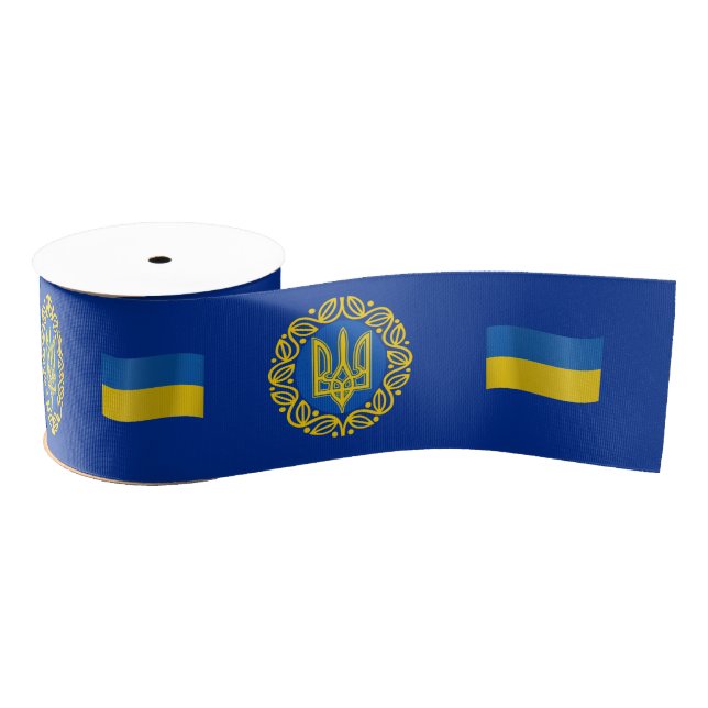 Ukraine, Wappen von Tryzub, Ukraine Ripsband (Spule)