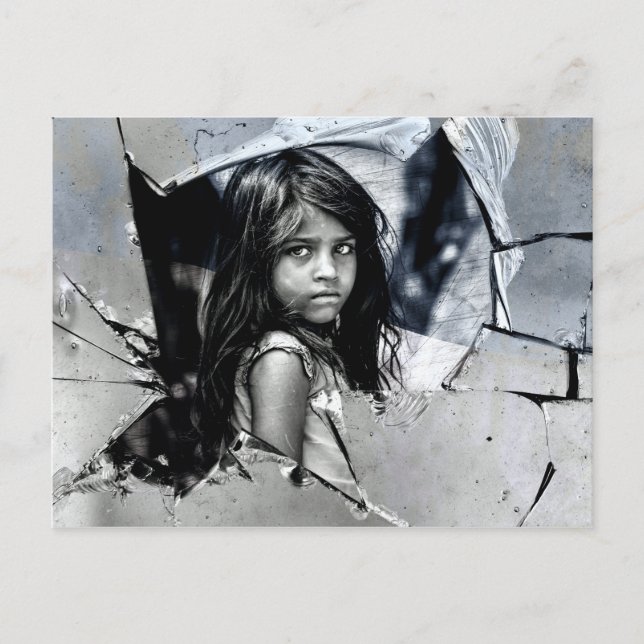 Ukraine War on Children Postkarte (Vorderseite)