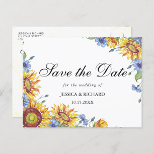 Ukraine Wasserfarbe Save the Date Postkarte