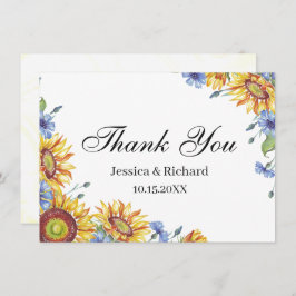 Ukraine Wasserfarbe Vielen Dank Postcard Dankeskarte