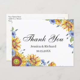 Ukraine Wasserfarbe Vielen Dank Postcard Postkarte