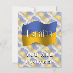 Ukraine-Wave-Flagge Einladung