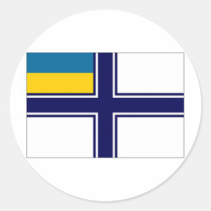 Ukrainemarinefahne-Kleidflagge Runder Aufkleber
