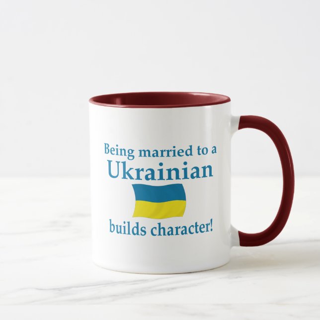 Ukrainer errichtet Charakter Tasse (Rechts)