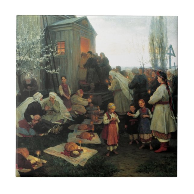 Ukrainer Ostern/velyk Den Segen Fliese (Vorderseite)