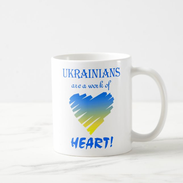 Ukrainer sind ein Werk von Herz~Tasse Kaffeetasse (Rechts)