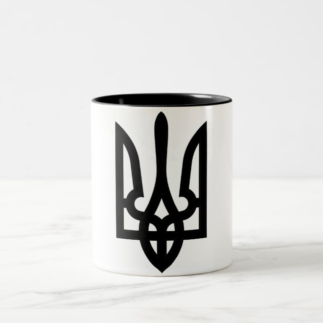 Ukrainer Tryzub Zweifarbige Tasse (Mittel)