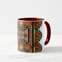 Ukrainer Vyshyvanka geometrische Stickerei-Tasse Tasse