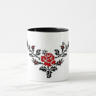 Ukrainer Vyshyvanka Rosen-Stickerei-Tasse Tasse
