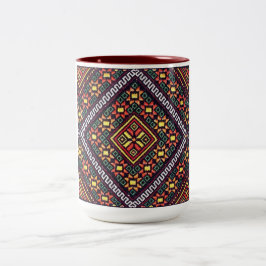 Ukrainer Vyshyvanka Stickerei-Orange sonnt Tasse