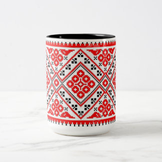 Ukrainer Vyshyvanka Stickerei-Rot sonnt Tasse