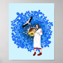 Ukrainerin, Storch und Blume