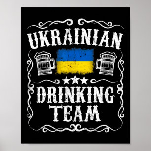 Ukrainian Drinking Team T-Shirt Lustiges Ukraine-F Poster