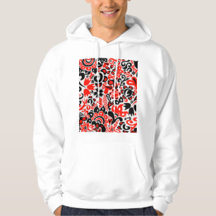Ukrainian ethnic folk art floral pattern absrtact  hoodie